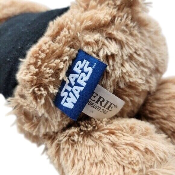 2/$15 Star Wars Teddy Bear Plush Brown 13.5" Black Shirt Retro Logo Design - Picture 9 of 12